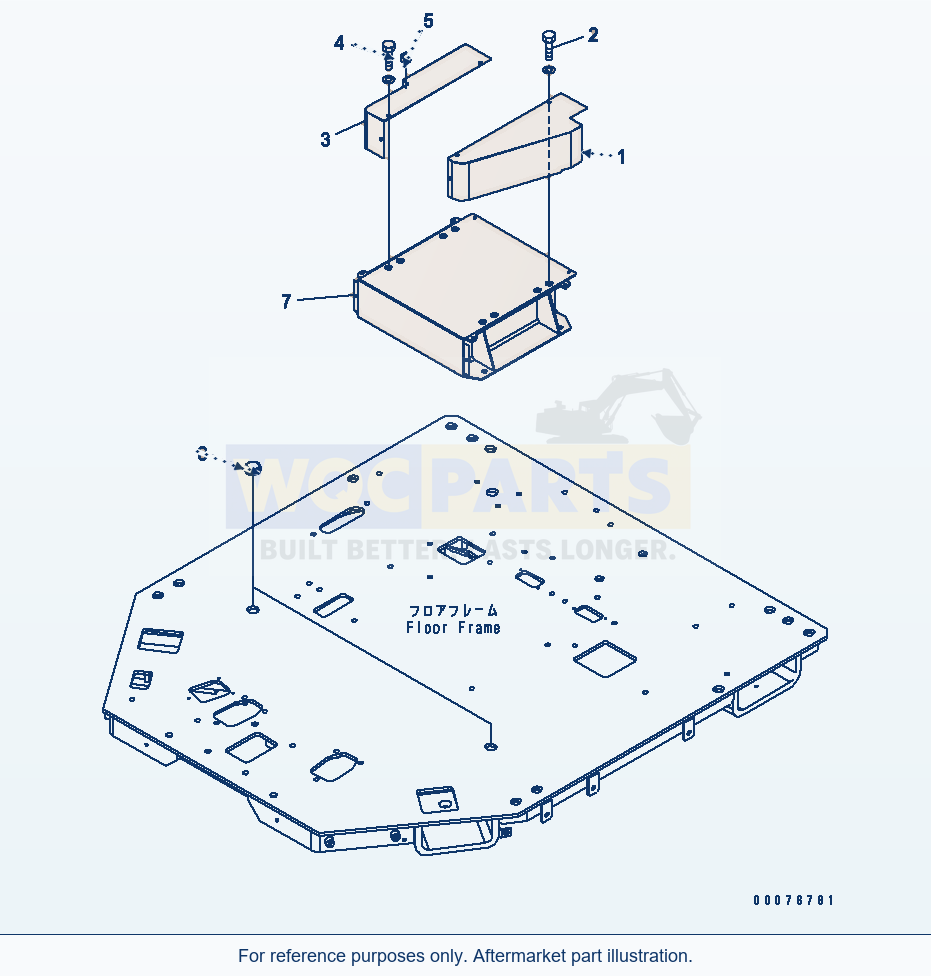 Komatsu WA380-5L Floor Frame (Floor Cover) parts diagram