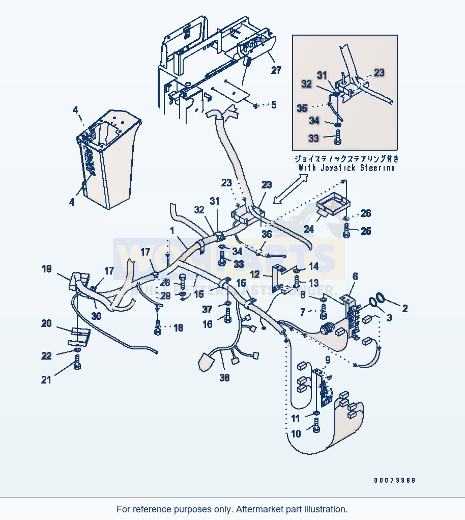 Komatsu WA380-5L Floor Frame (Floor Harness) parts diagram