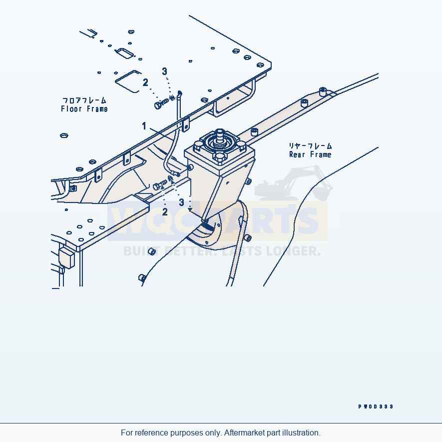 Komatsu WA380-5L Floor Frame (Ground Cable) parts diagram