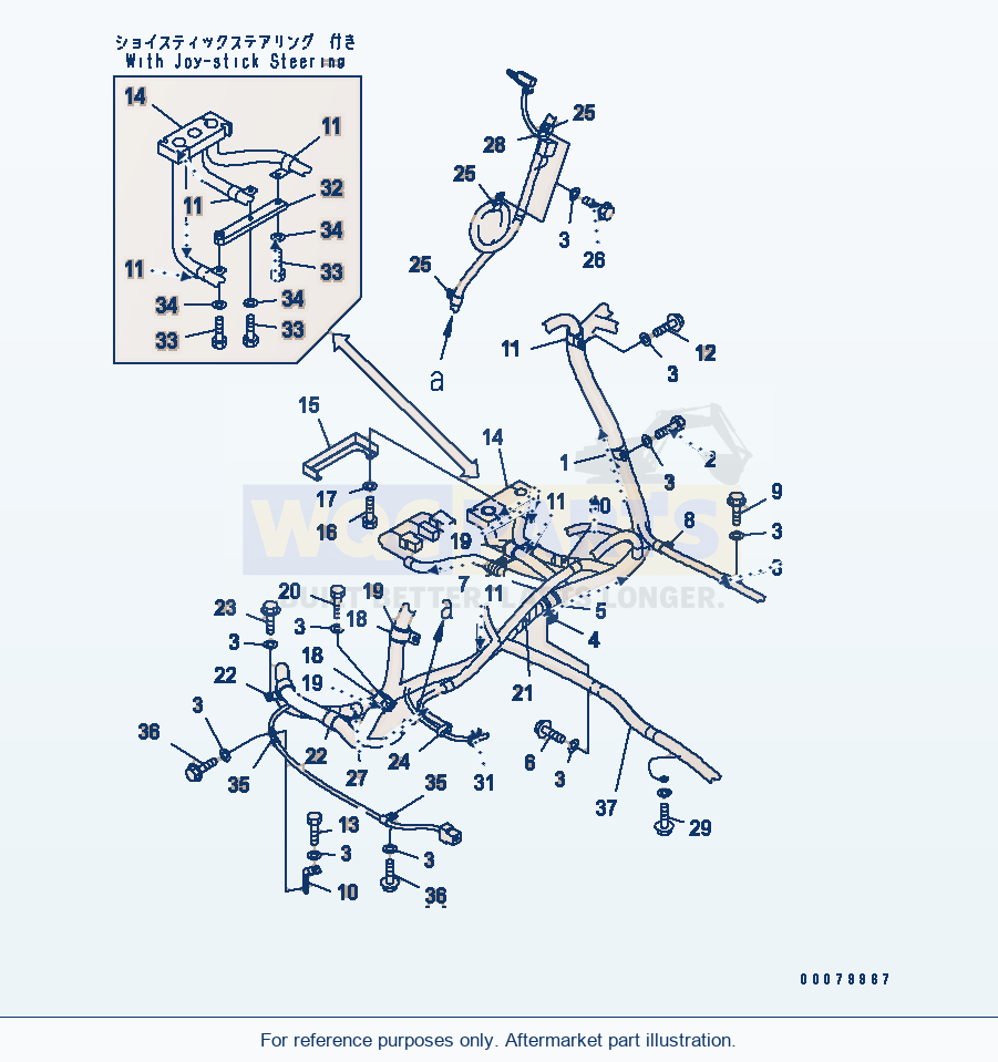 Komatsu WA380-5L Floor Frame (Harness Mounting) parts diagram