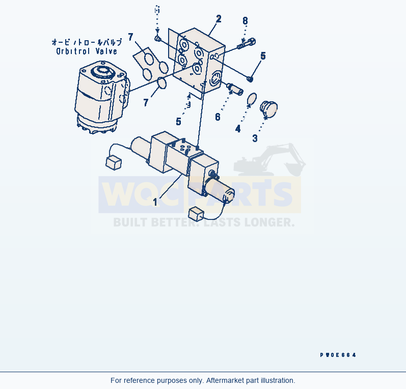 Komatsu WA380-5L Floor Frame (Joystick Steering Valve) parts diagram