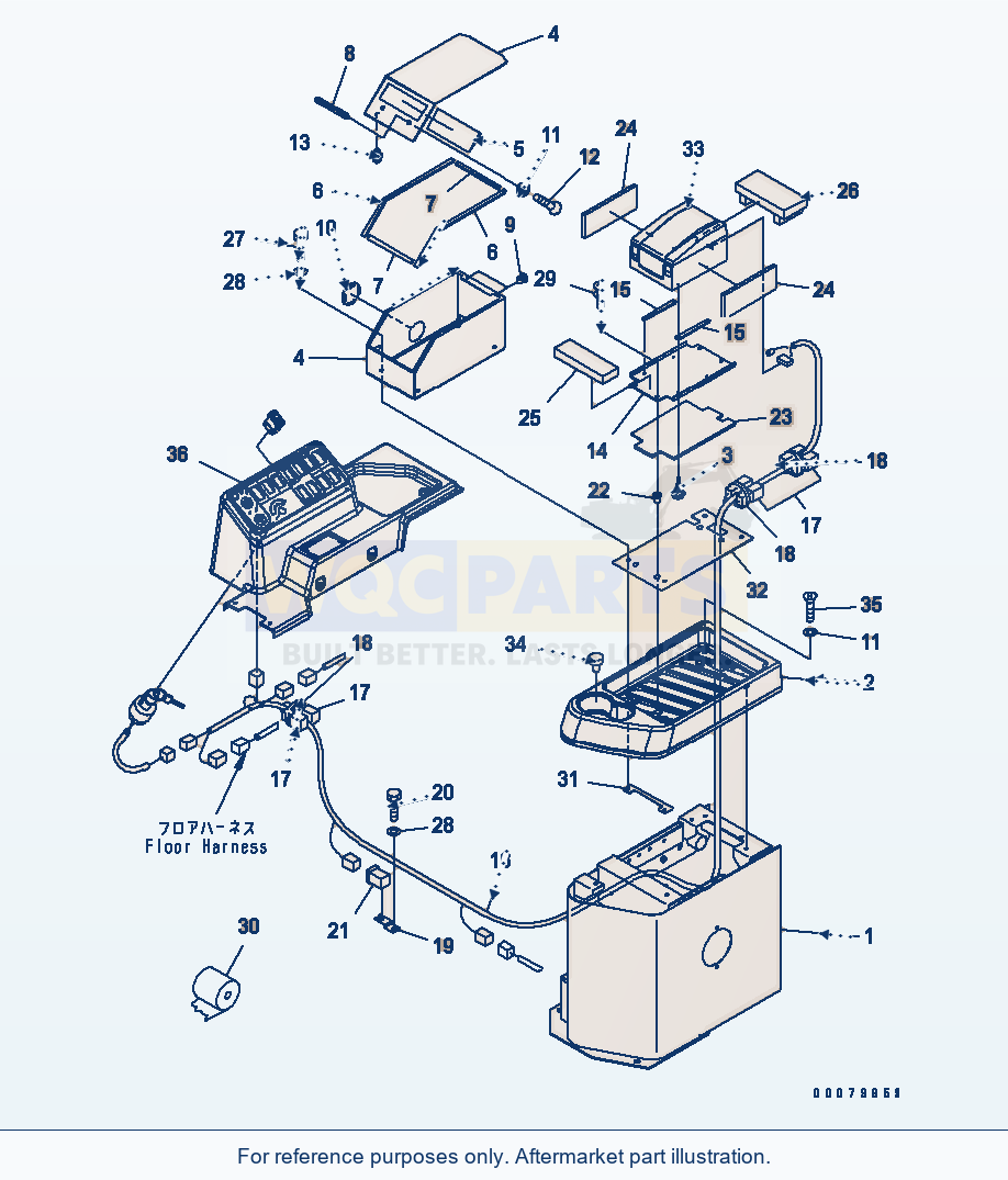 Komatsu WA380-5L Floor Frame (Load Meter Printer) parts diagram
