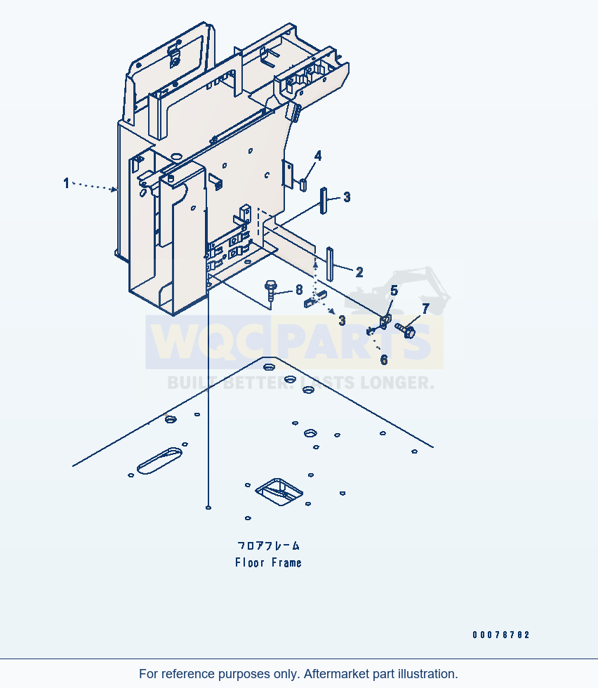Komatsu WA380-5L Floor Frame (Right Console Box) parts diagram