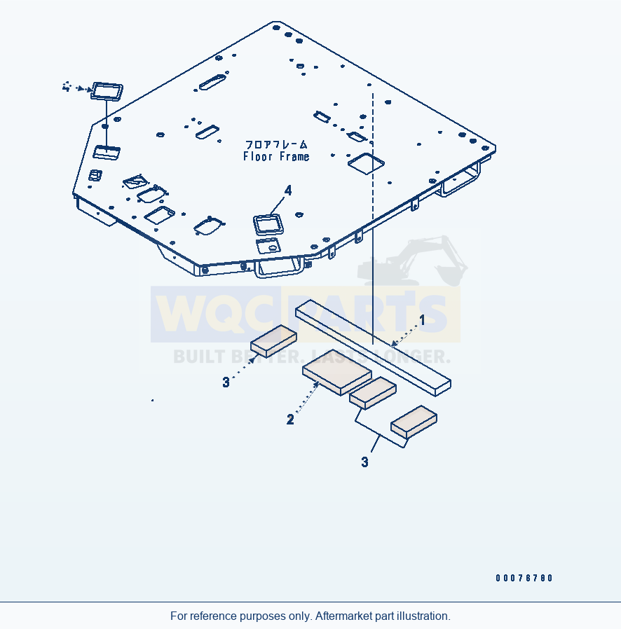 Komatsu WA380-5L Floor Frame (Sound Insulation) parts diagram