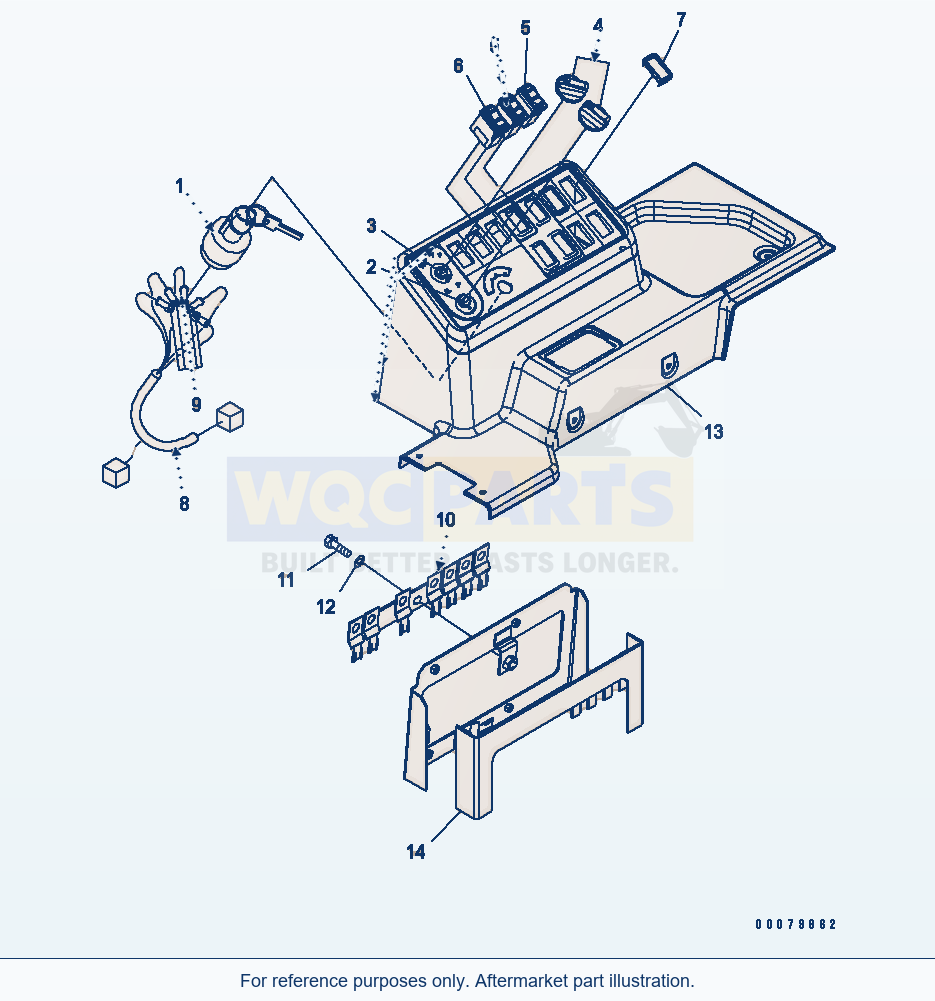 Komatsu WA380-5L Floor Frame (Switch Box) parts diagram
