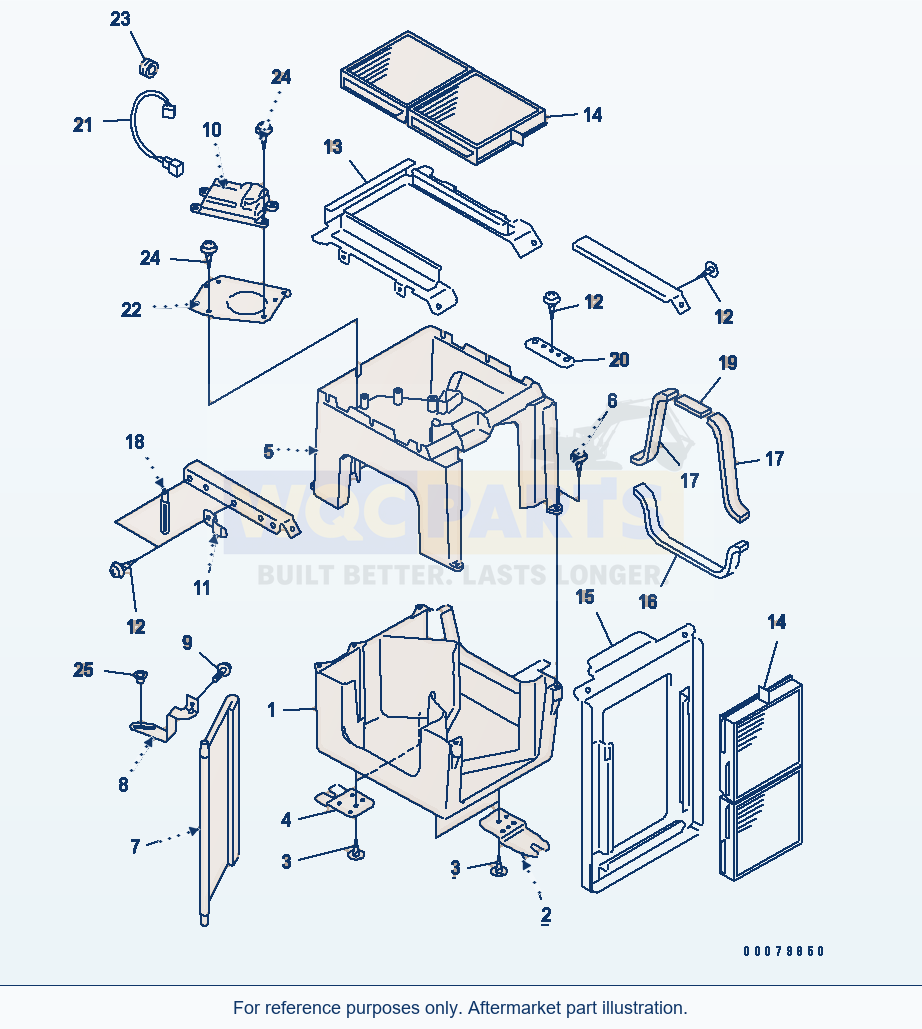 Komatsu WA380-5L Heater — Air Conditioner parts diagram