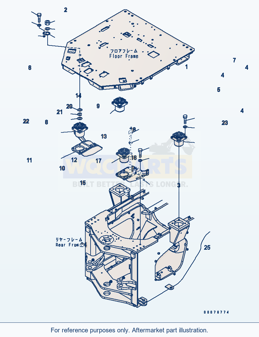 Komatsu WA380-5L Heater Piping (A/C And Damper) parts diagram