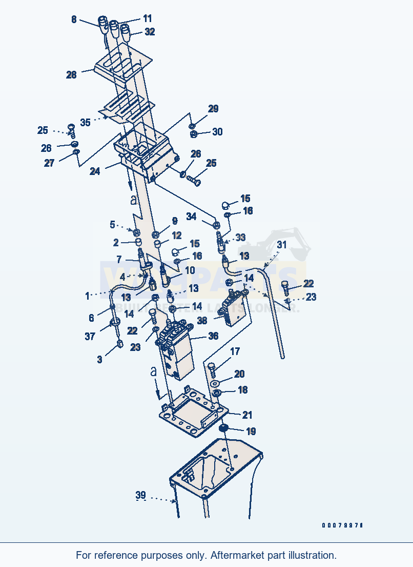 Komatsu WA380-5L Loader Control (Levers With 3-Spool Valve) parts diagram