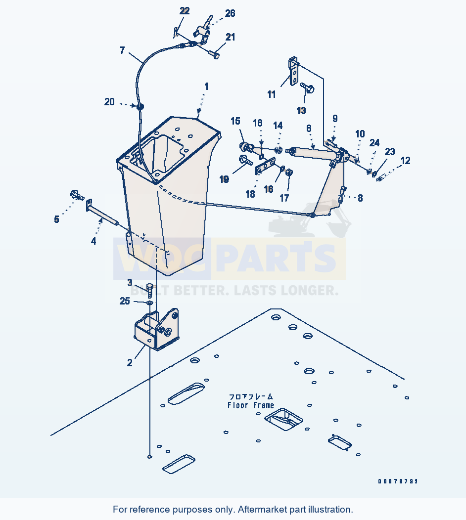Komatsu WA380-5L Loader Control (Tilt Stand) parts diagram