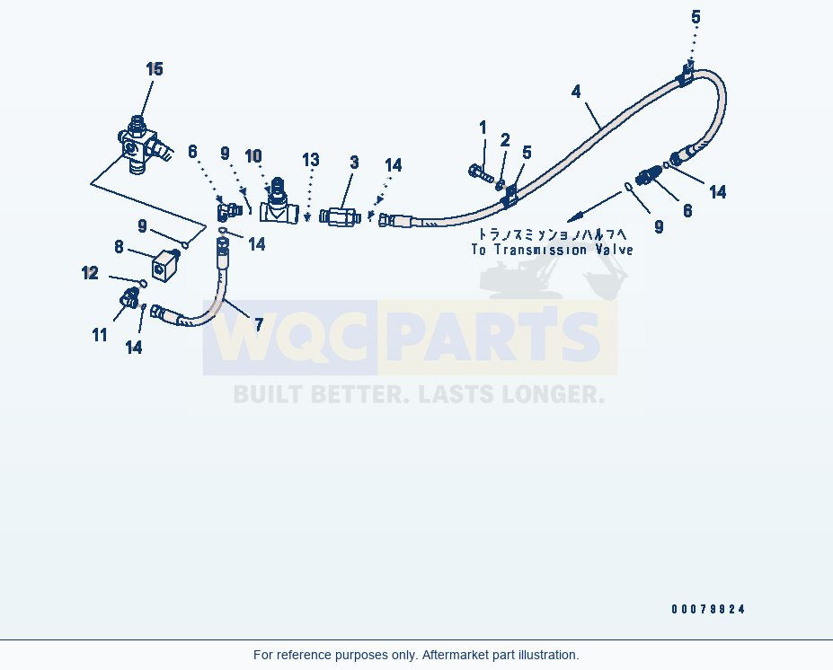Komatsu WA380-5L Parking Brake Piping parts diagram