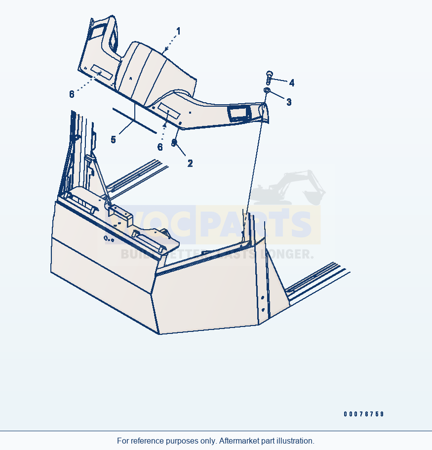 Komatsu WA380-5L Rops Cab (Cab Accessories)(#A52001-A52189) parts diagram