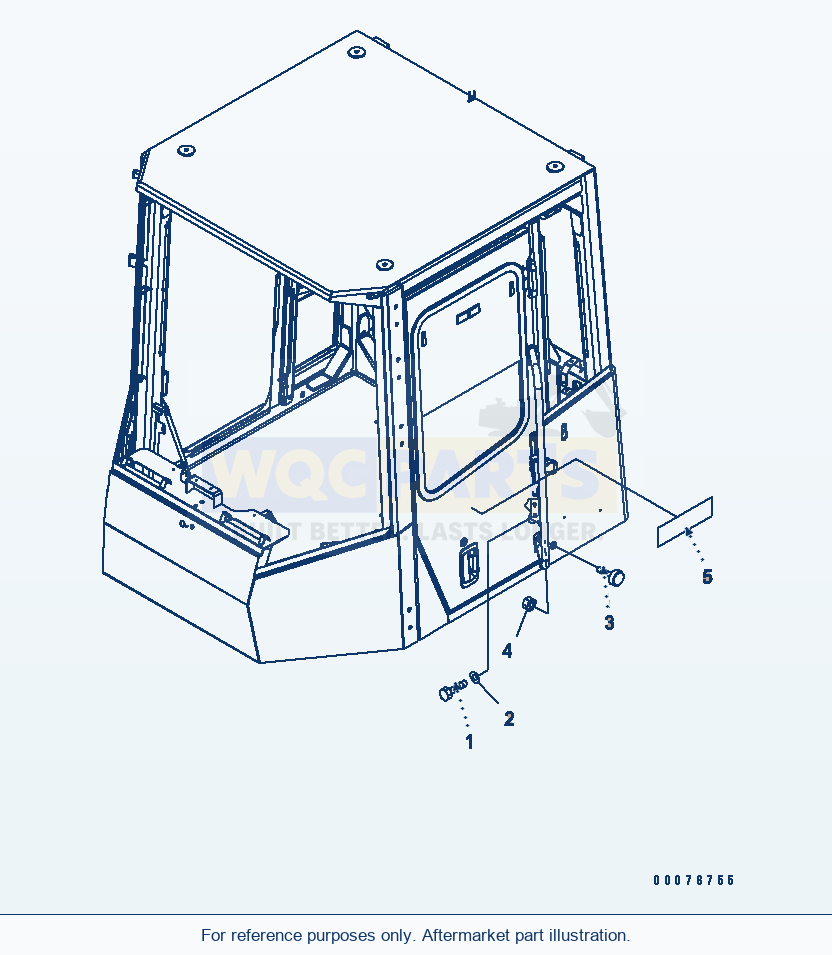 Komatsu WA380-5L Rops Cab (Door Mounting)(#A52001-A52189) parts diagram