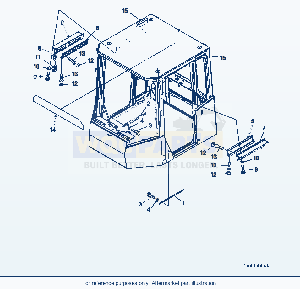 Komatsu WA380-5L Rops Cab (Door Related Parts)(#A52001-A52189) parts diagram