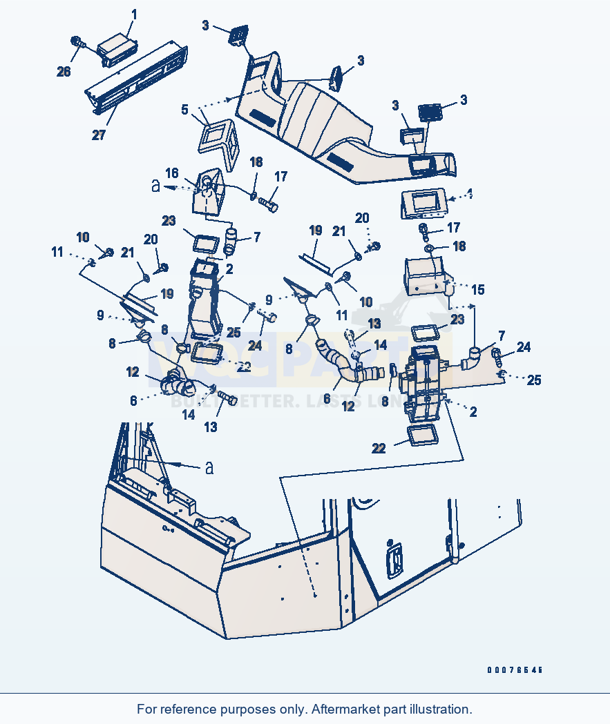 Komatsu WA380-5L Rops Cab (Fritzmeier) (Air Ducts)(#A52190-) parts diagram