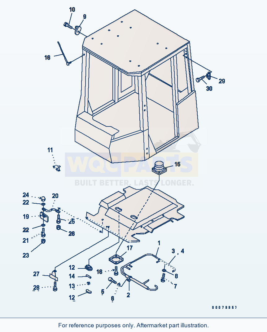 Komatsu WA380-5L Rops Cab (Fritzmeier) (Inside Parts)(#A52190-) parts diagram