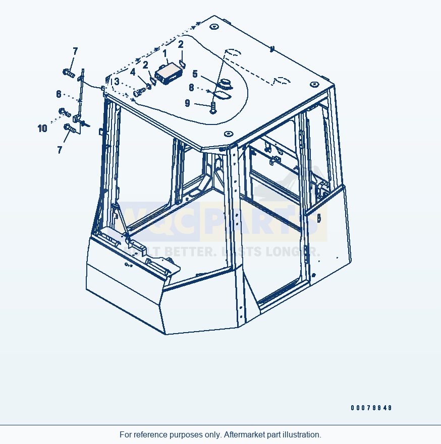 Komatsu WA380-5L Rops Cab (Radio)(#A52001-A52189) parts diagram