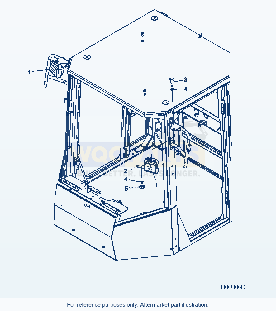 Komatsu WA380-5L Rops Cab (Working Lamps)(#A52001-A52189) parts diagram
