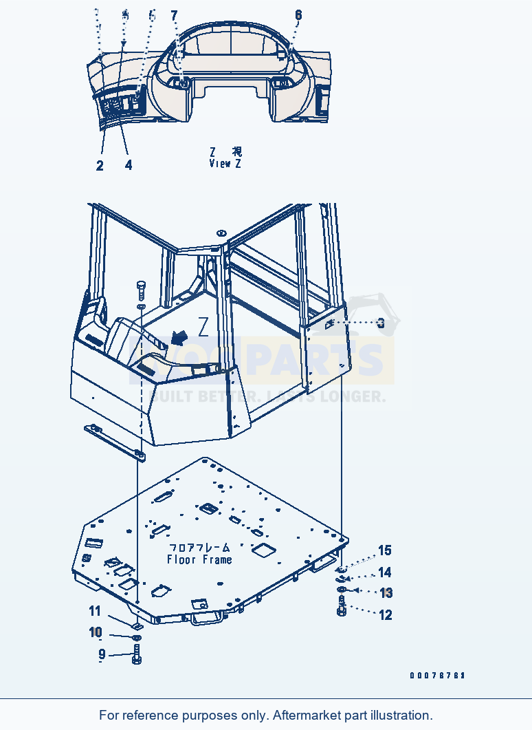Komatsu WA380-5L Rops Canopy (Decals) parts diagram