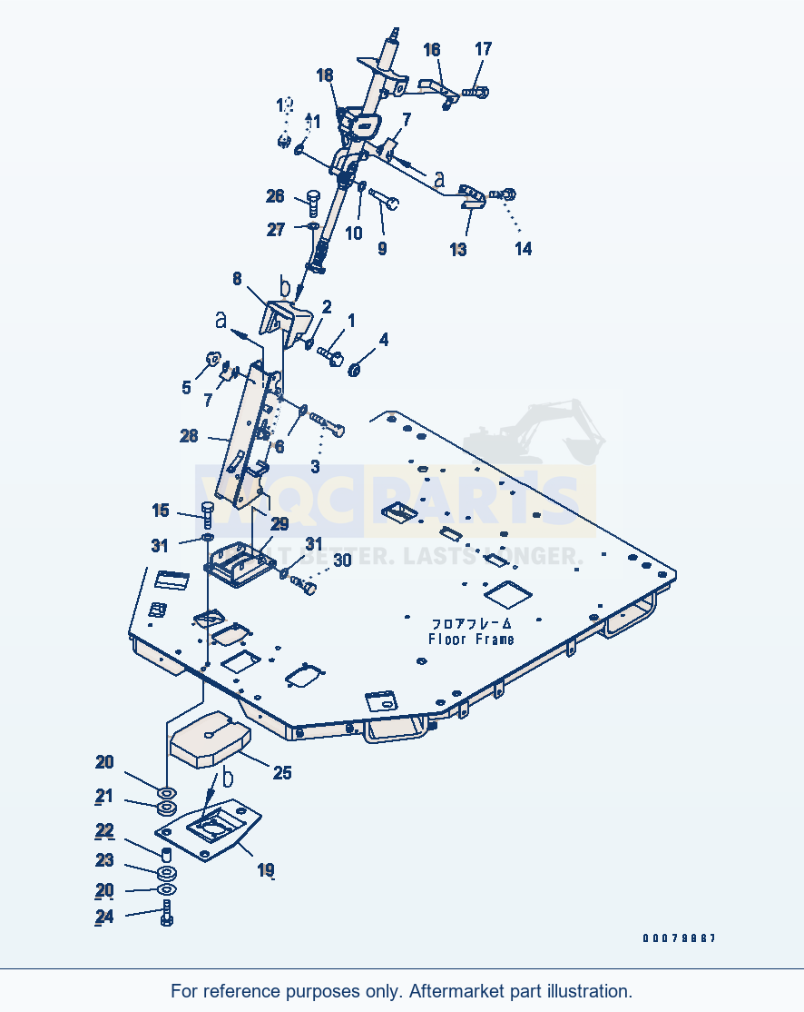 Komatsu WA380-5L Steering Wheel And Column (Mounting) parts diagram