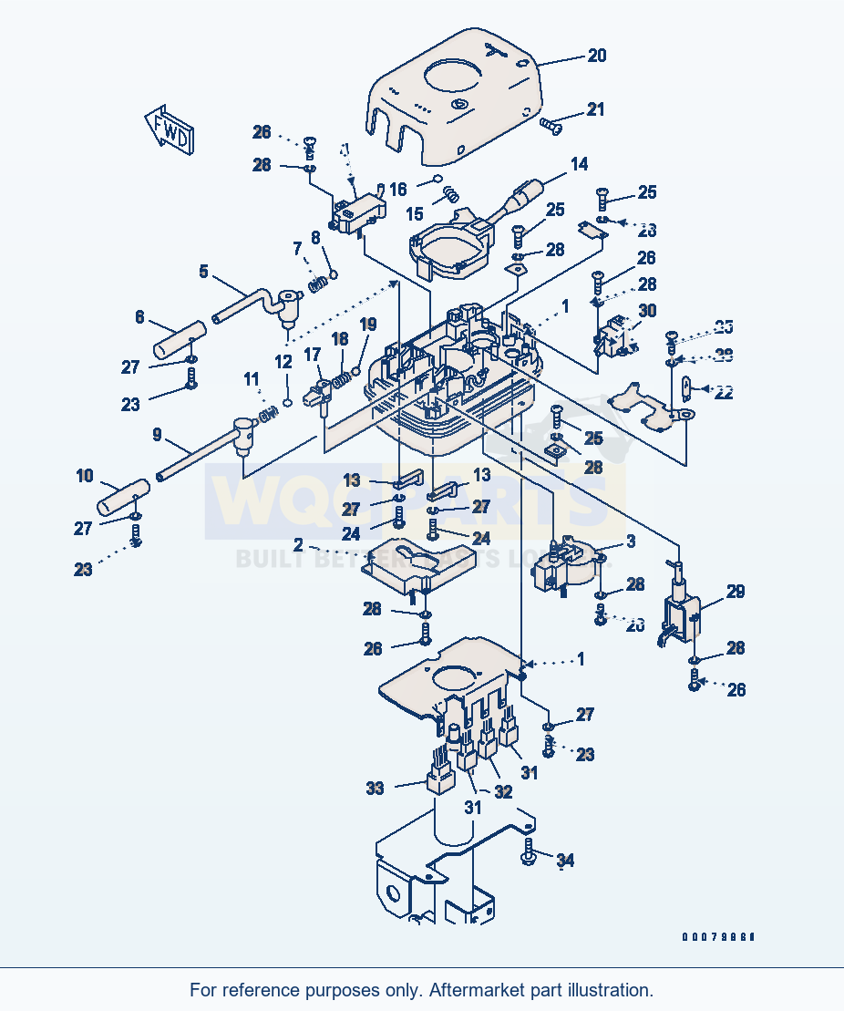 Komatsu WA380-5L Transmission Control Switch parts diagram
