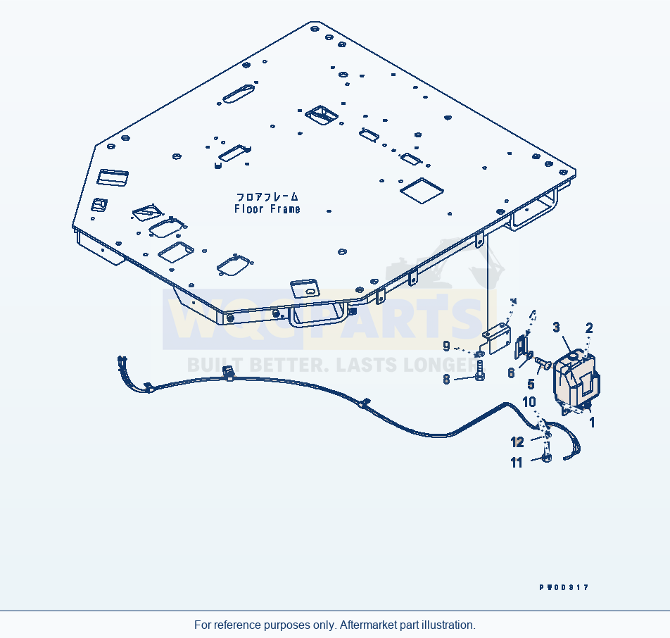 Komatsu WA380-5L Window Washer Tank parts diagram