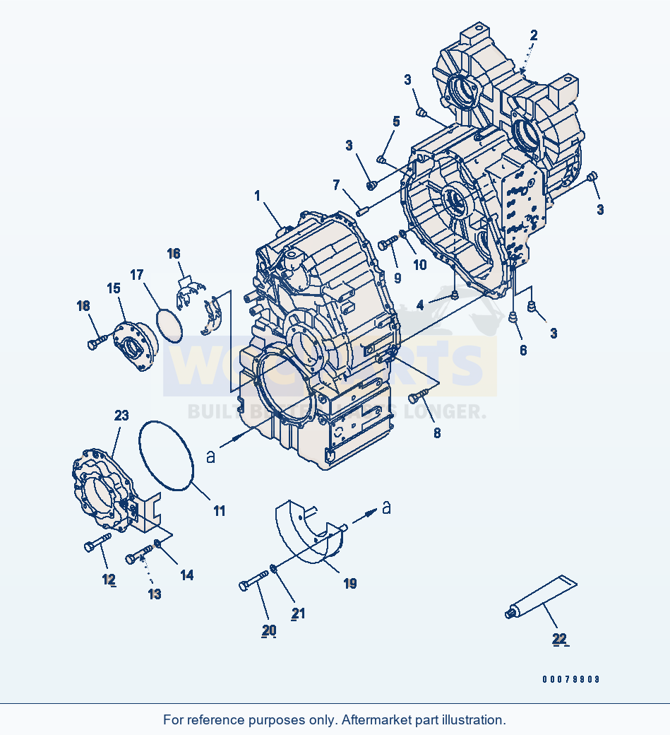 Komatsu WA380-5L Transmission (Case) parts diagram