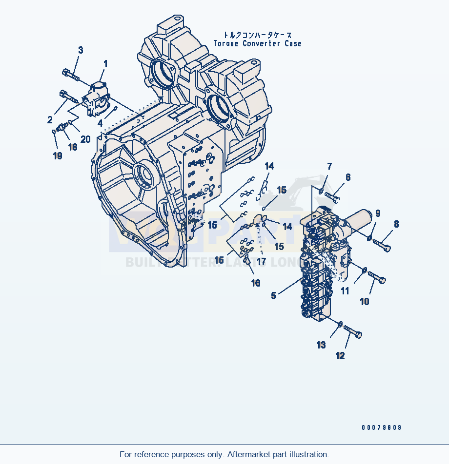Komatsu WA380-5L Transmission (Control Valve And Mounting) parts diagram