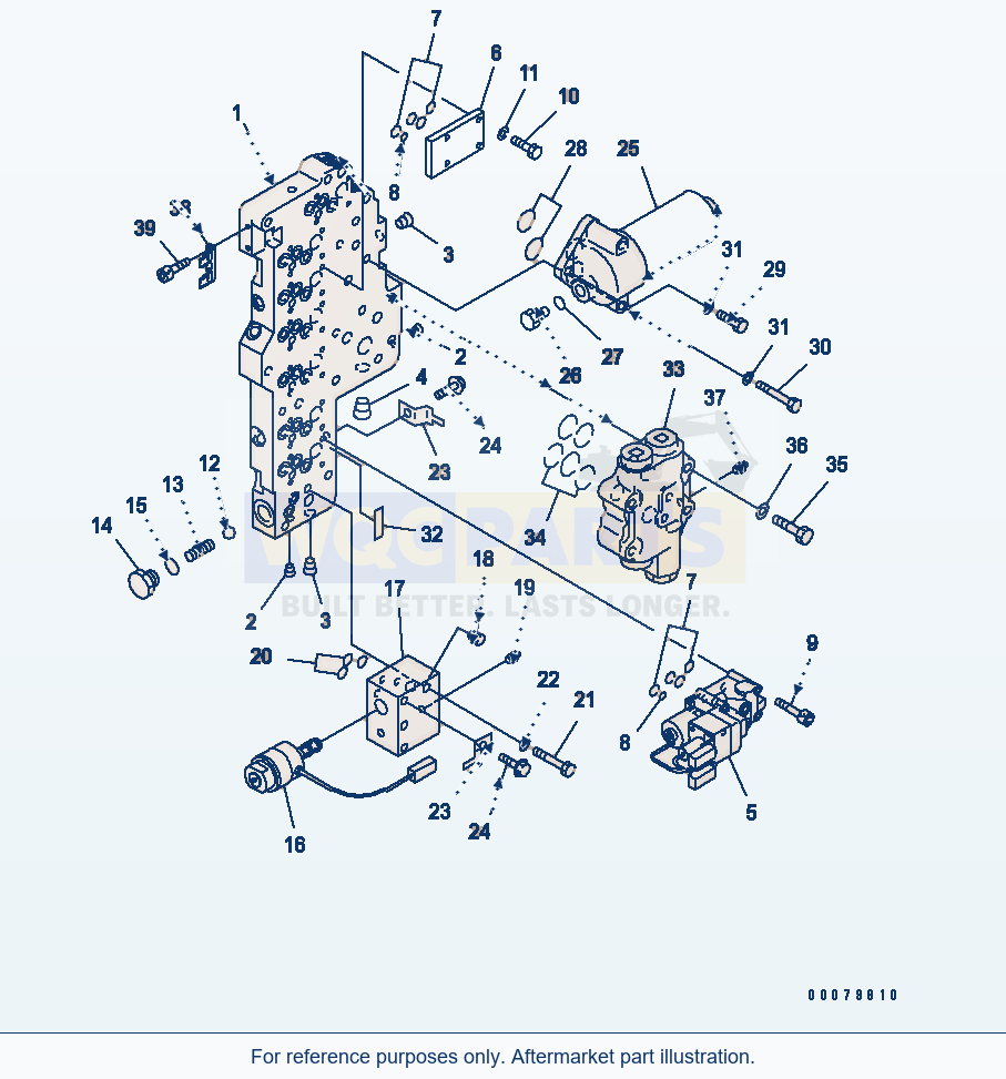 Komatsu WA380-5L Transmission (Main Valve) parts diagram