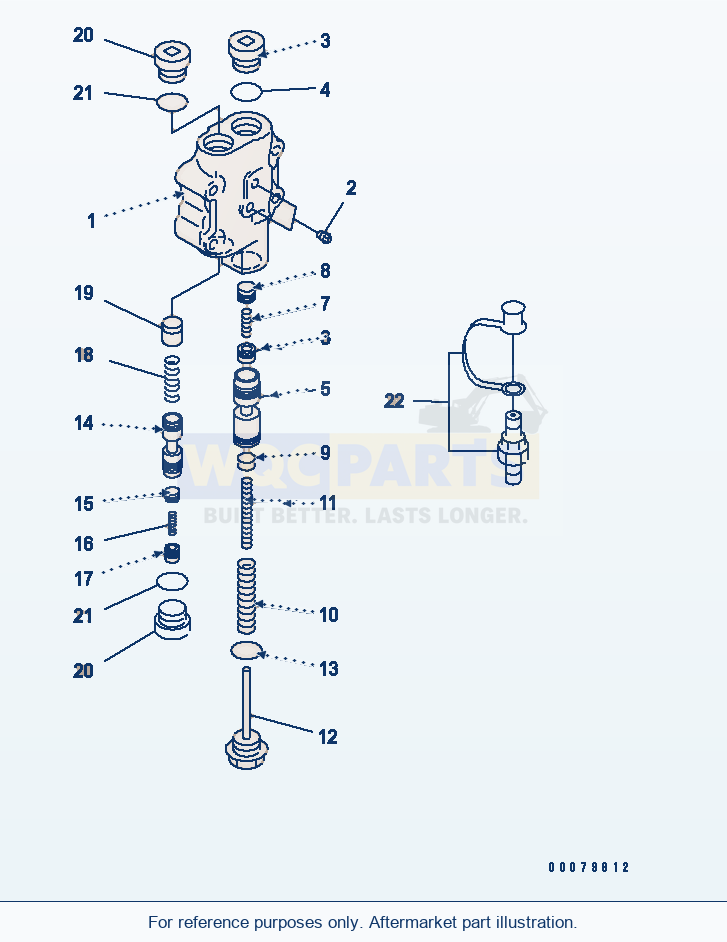 Komatsu WA380-5L Transmission (Modulation Valve) parts diagram