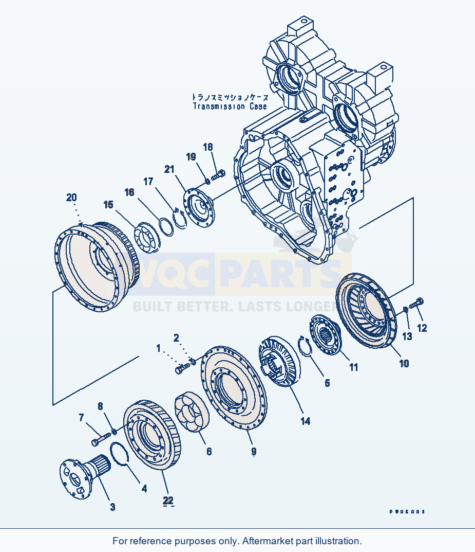 Komatsu WA380-5L Transmission (Torque Converter) parts diagram