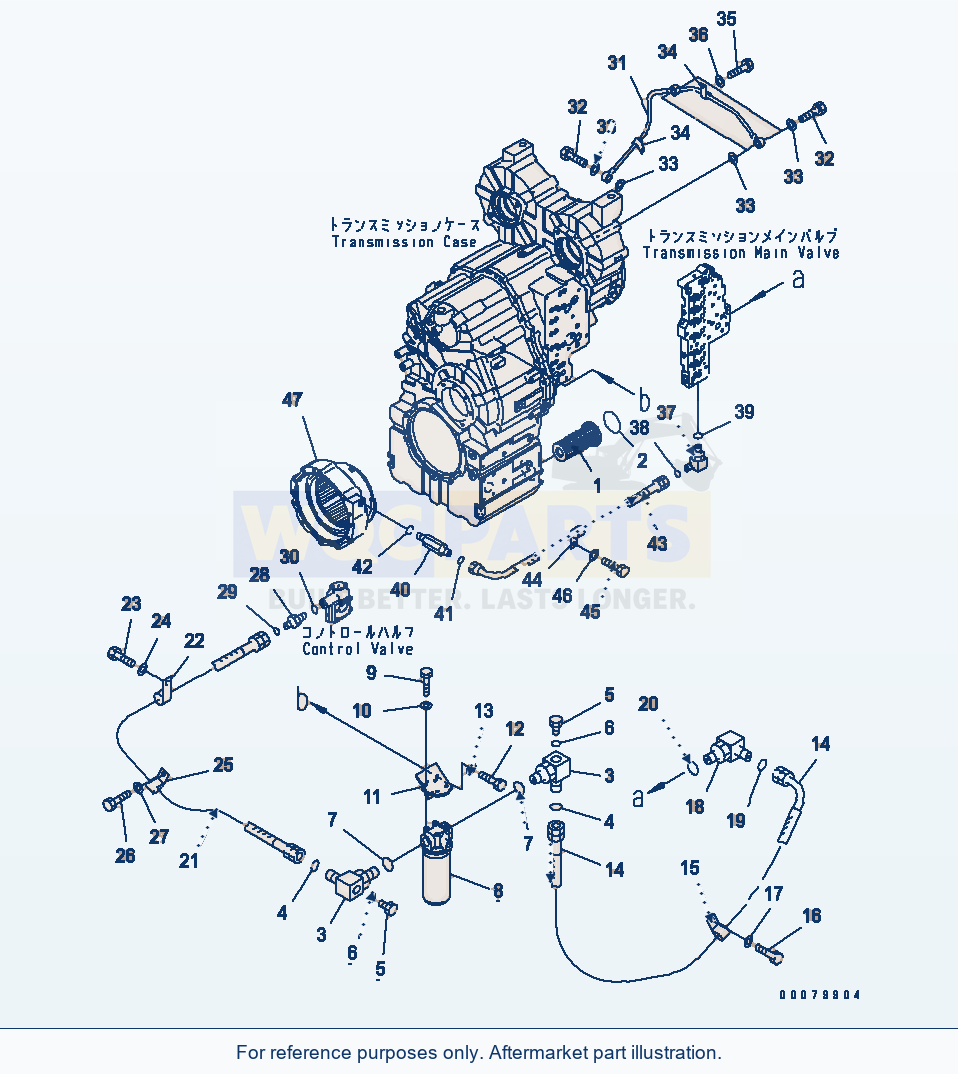 Komatsu WA380-5L Transmission (Transmission Piping) parts diagram