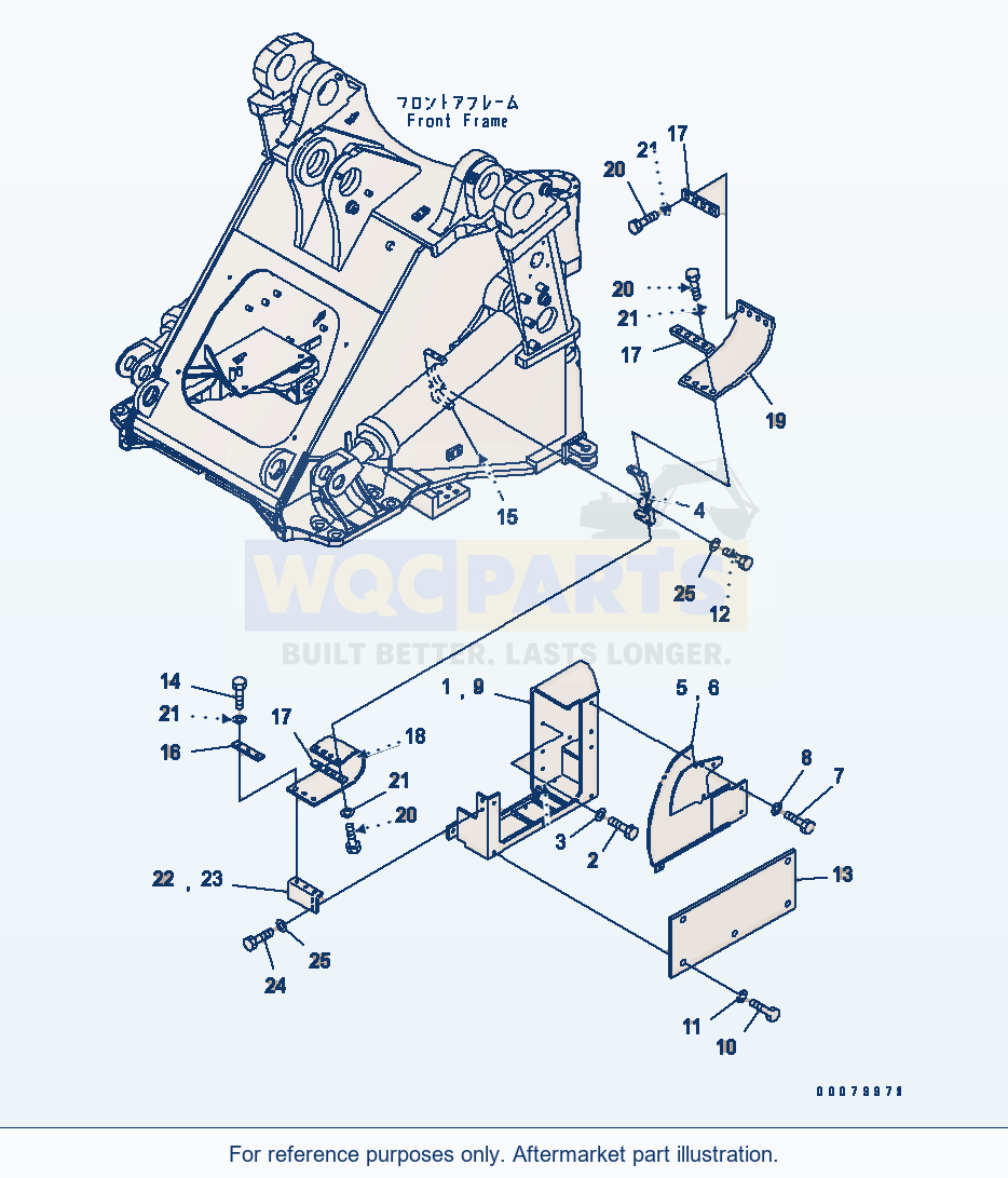 Komatsu WA380-5L Boom Cylinder Guard (Waste Handler) parts diagram