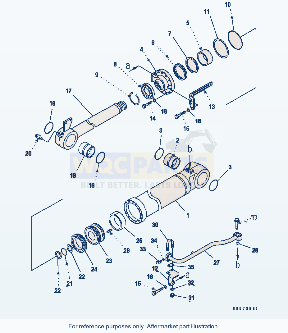Komatsu WA380-5L Bucket Cylinder parts diagram