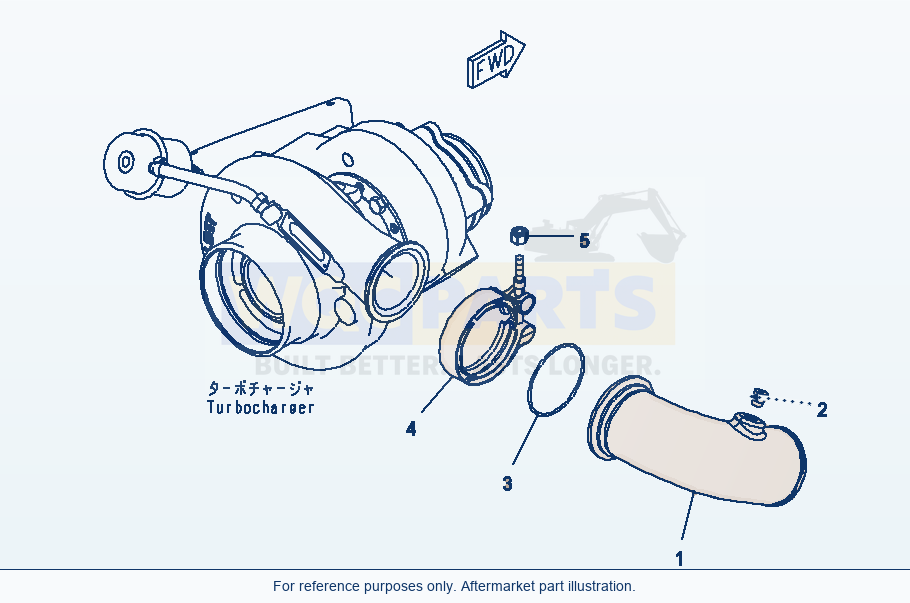 Komatsu WA380-6 Air Transfer Connection parts diagram