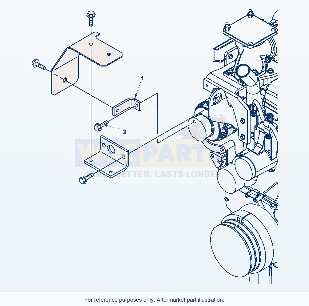 Komatsu WA380-6 Alternator Guard Serial H60051 - UP parts diagram