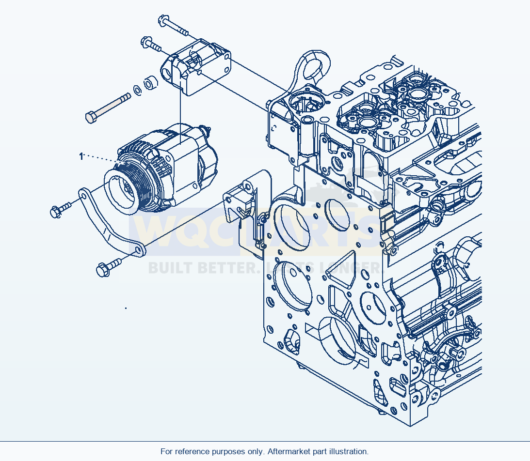 Komatsu WA380-6 Alternator parts diagram