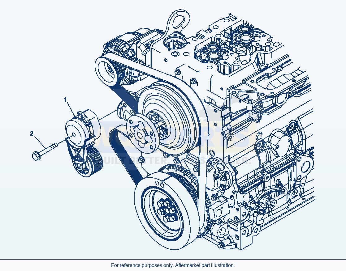 Komatsu WA380-6 Belt Tensioner Serial H60051 - UP parts diagram