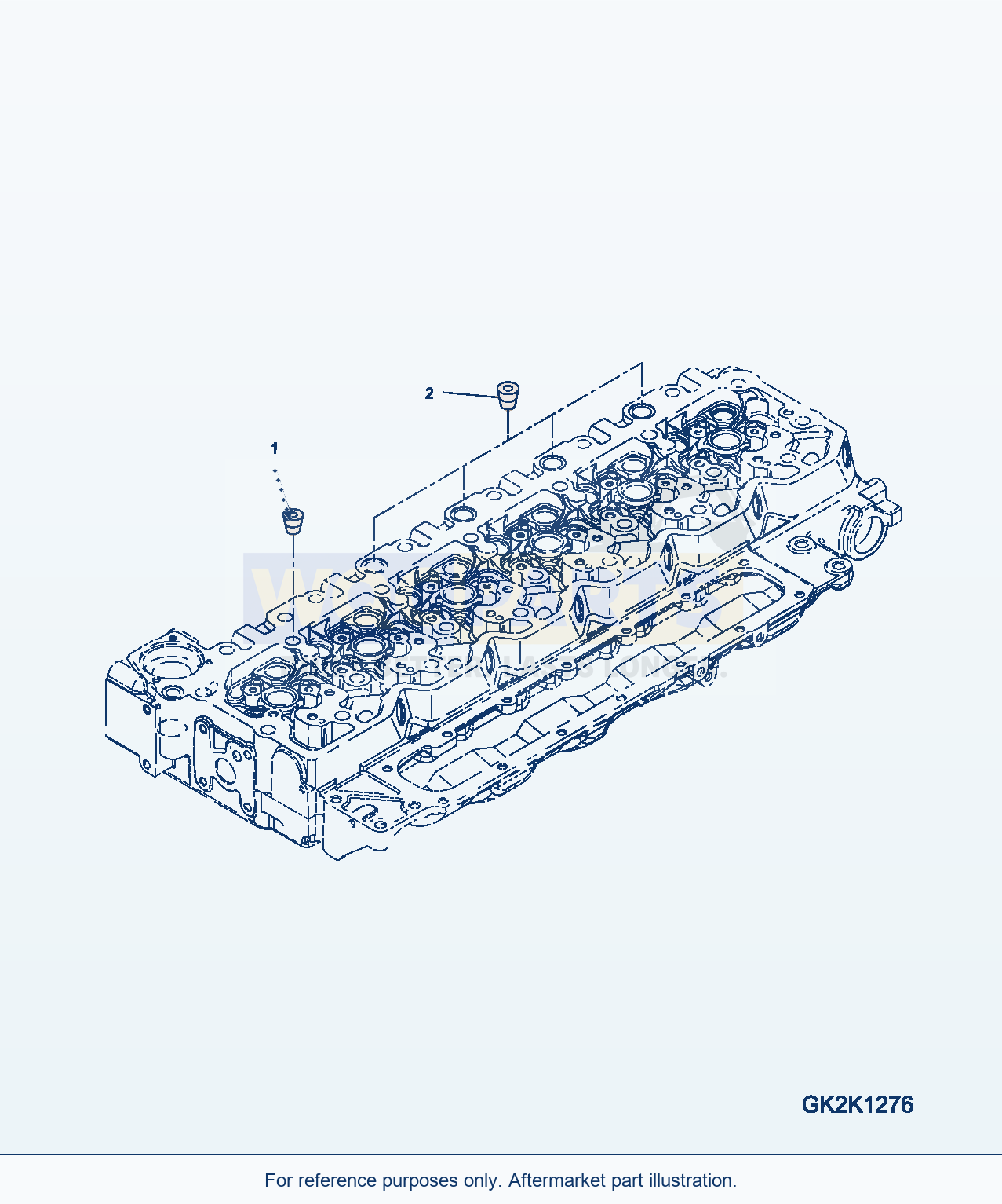 Komatsu WA380-6 Cabin Heater Plumbing parts diagram