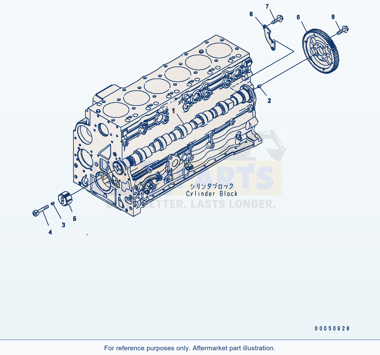 Komatsu WA380-6 Camshaft Serial H60051 - UP parts diagram