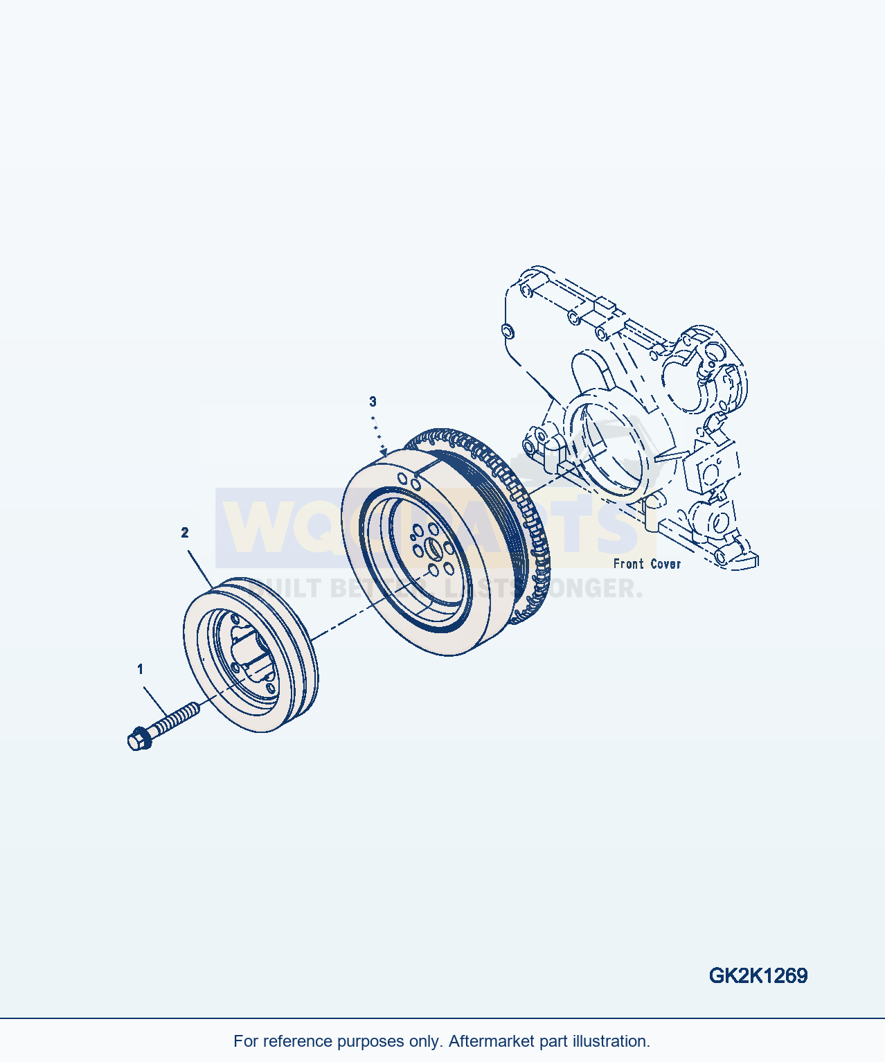 Komatsu WA380-6 Damper, Vibration parts diagram