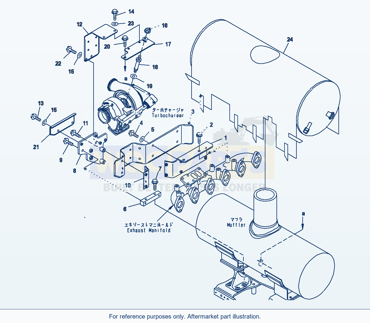 Komatsu WA380-6 Heat Shield Serial H60051 - UP parts diagram