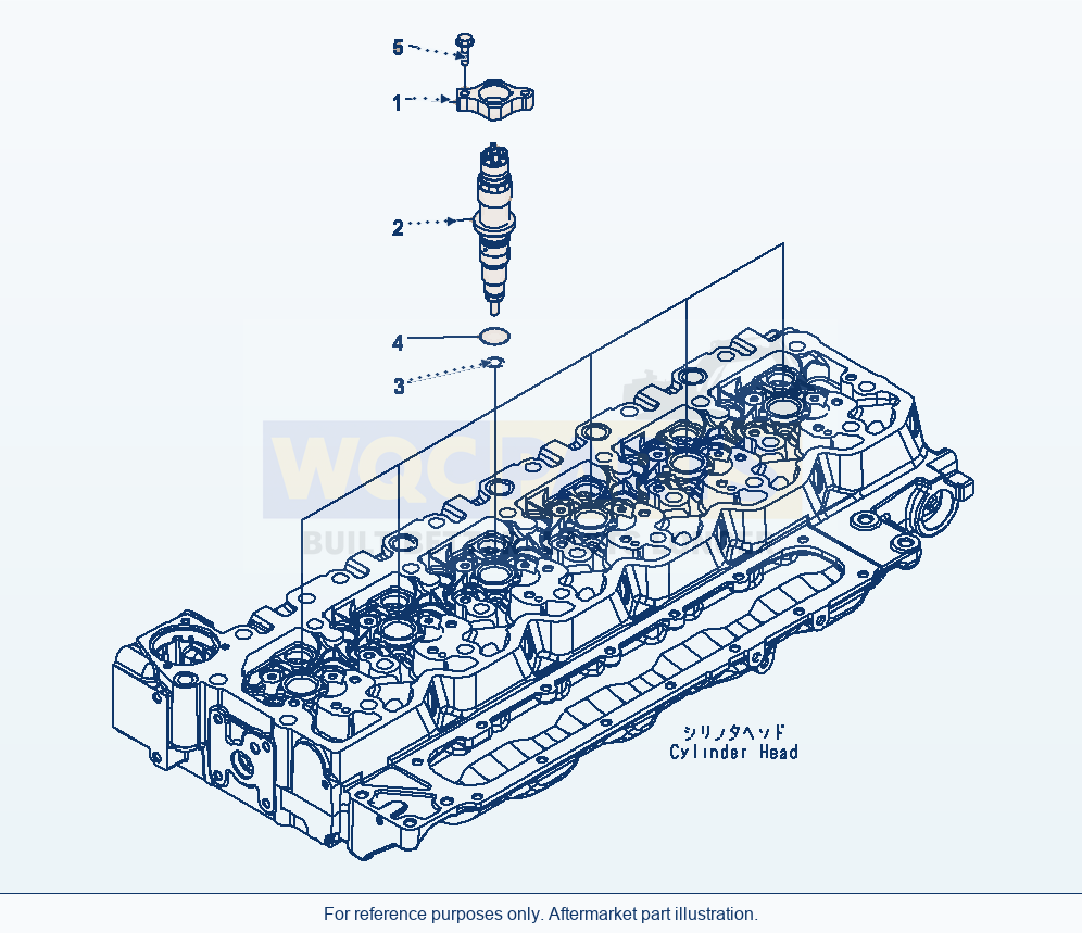 Komatsu WA380-6 Injector Serial H60051 - UP parts diagram