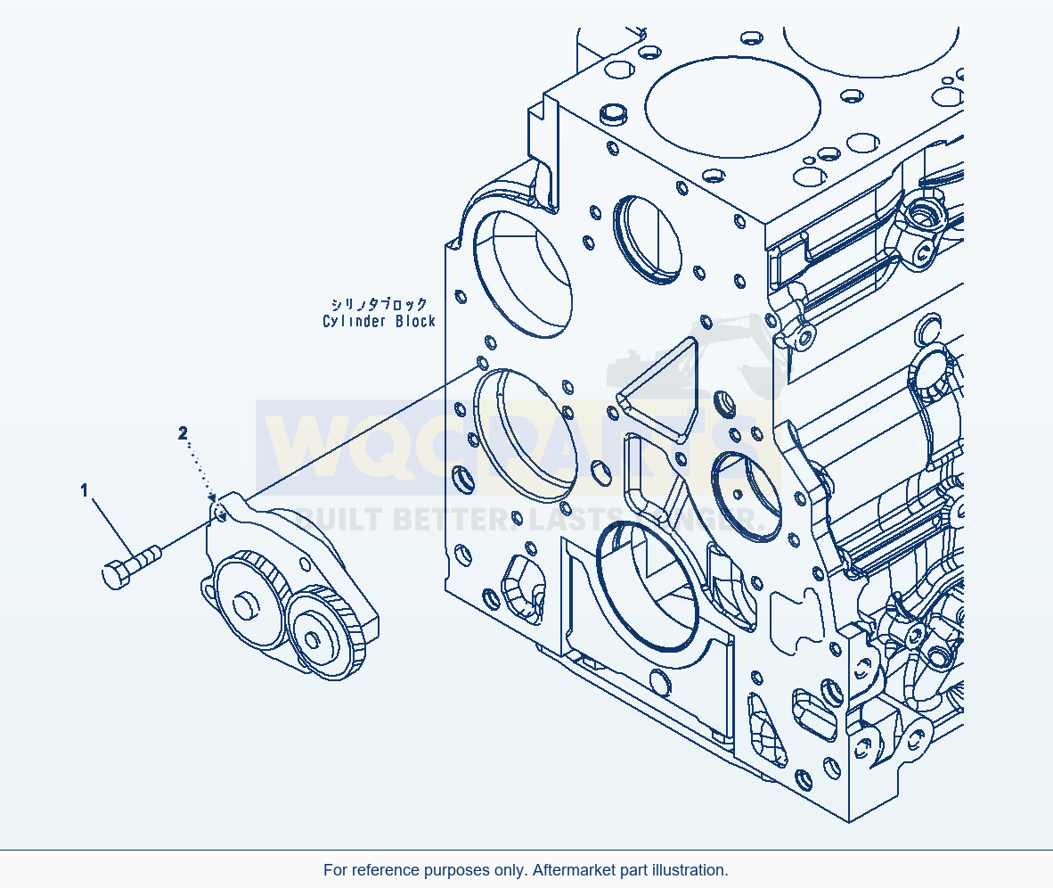 Komatsu WA380-6 Lubricating Oil Pump Serial H60051 - UP parts diagram