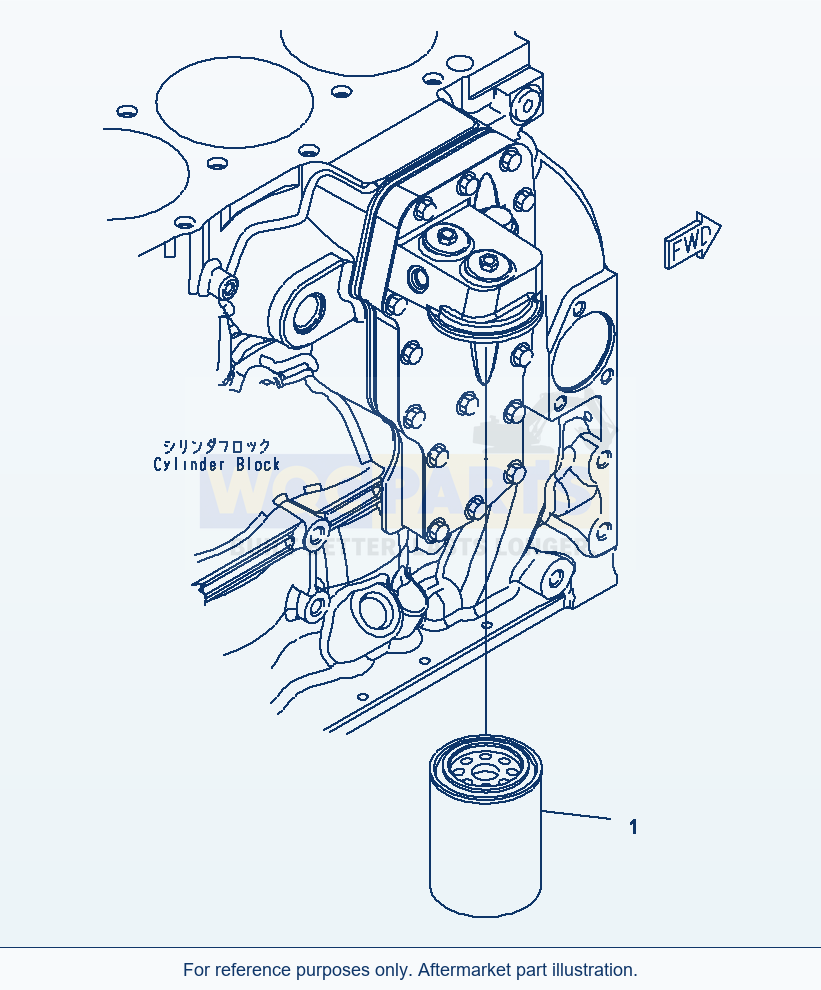 Komatsu WA380-6 Lubrication Oil Filter parts diagram