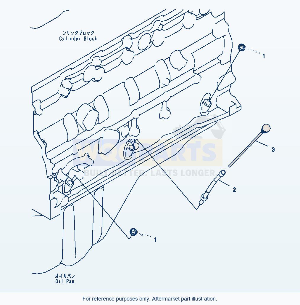Komatsu WA380-6 Oil Level Gauge parts diagram