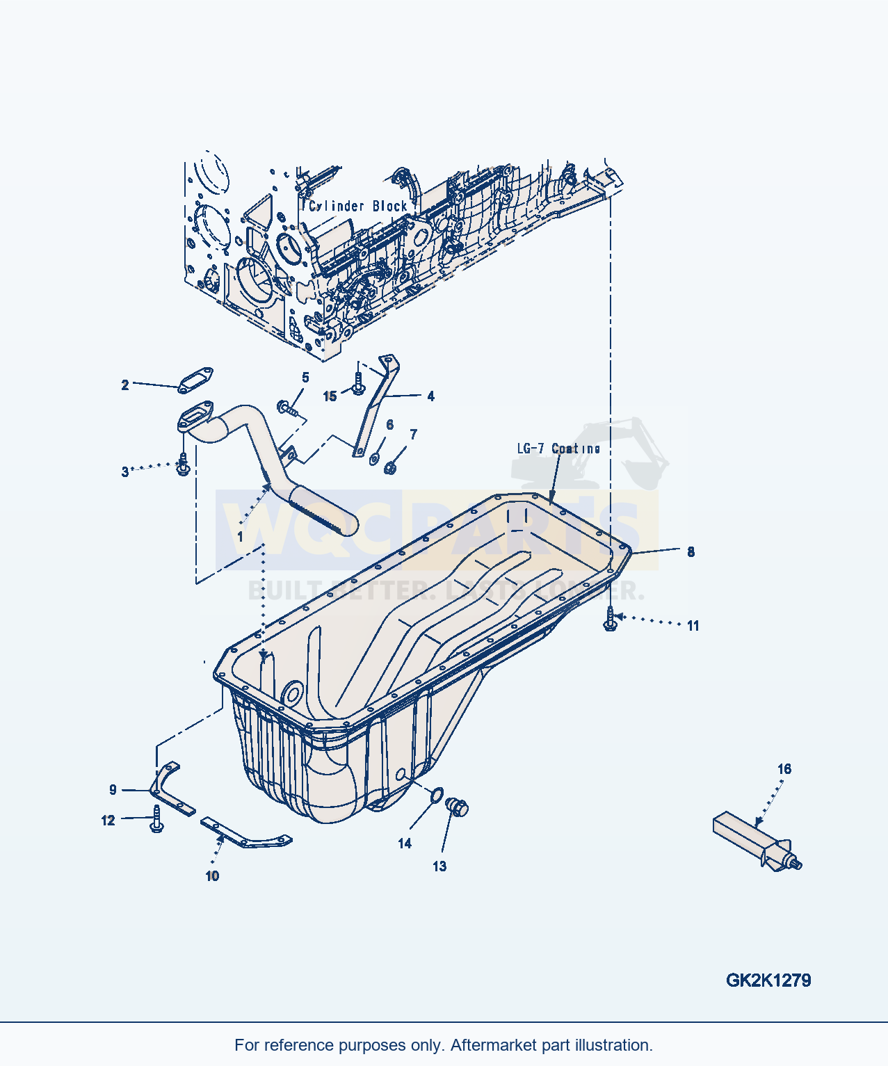 Komatsu WA380-6 Oil Pan Serial H60051 - UP parts diagram