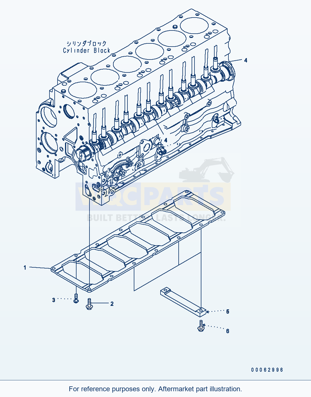 Komatsu WA380-6 Tappet And Plate parts diagram
