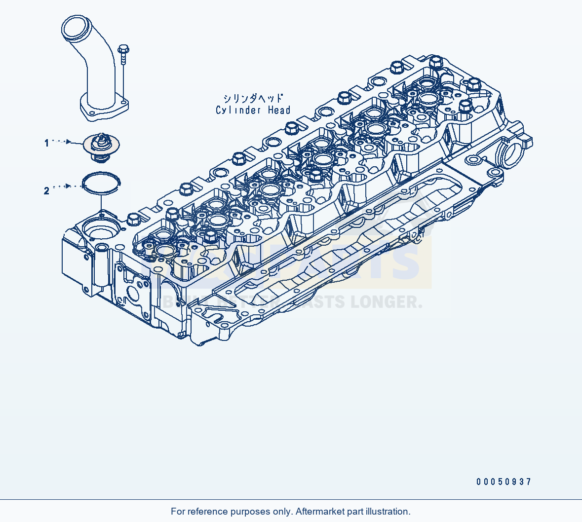 Komatsu WA380-6 Thermostat parts diagram