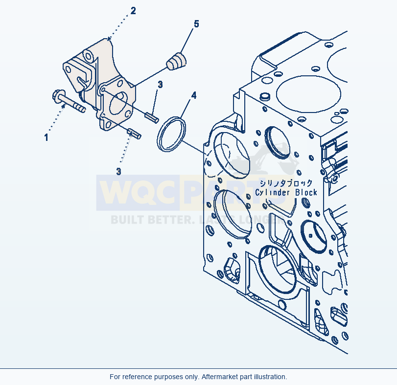 Komatsu WA380-6 Water Inlet Connector parts diagram