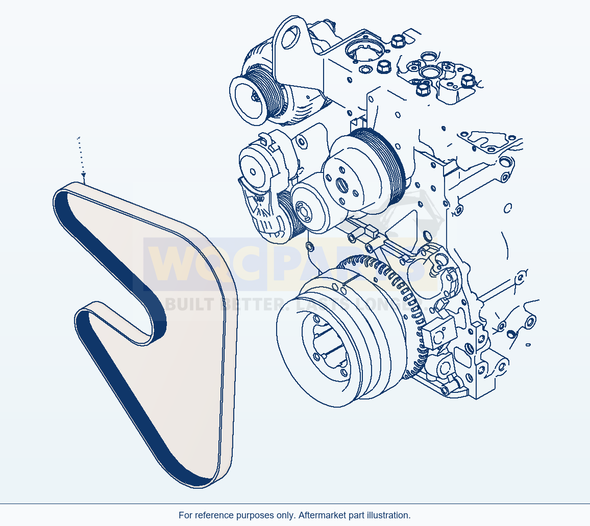 Komatsu WA380-6 Water Pump Drive parts diagram